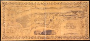 Carte topographique de la Ville et du Comté de New-York, et du pays adjacent : avec des vues en bordure des principaux bâtiments, et des paysages intéressants de l
